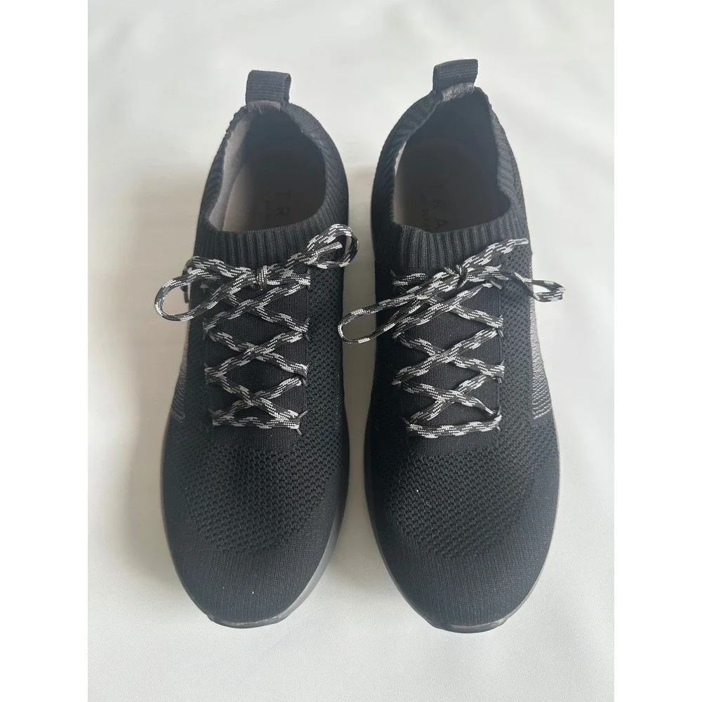 TRAQ by Alegria Black Knit Walking Shoes‎ Sneakers PEA-5050 Men's 42
